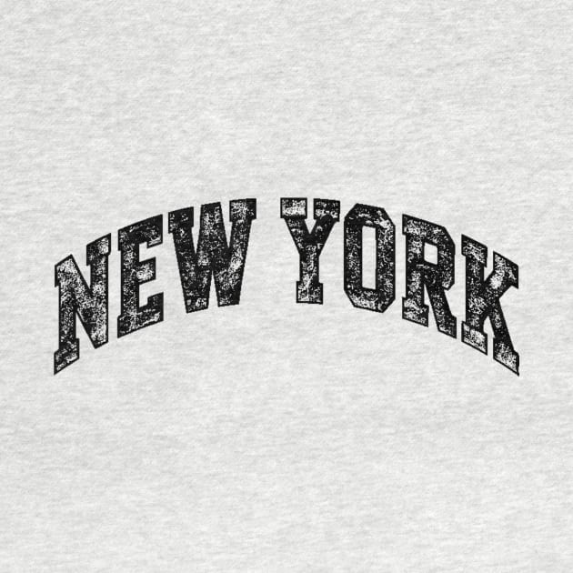 New York Varsity Black Text by KyoKute